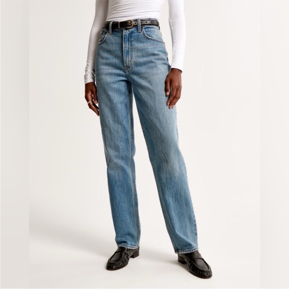 Abercrombie & Fitch The 90s Straight Ultra High Rise Jeans Curve Love Size 26 2